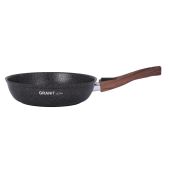 Сковорода 24см Kukmara сго242а Granit UltraBlack, съемная ручка, алюминий, антипригарное покрытие, черный, съемная ручка литая толстостенная сковорода, отлитая вручн