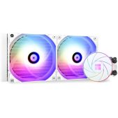 Комплект водяного охлаждения Thermalright A-ELite-WH-240-ARGB-V3 Water Cooling System Aqua Elite 240 White Argb V3 240mm, White, ARGB/ Fans: 2x120мм, 66.17CFM, 25.6dBA, 1500RPM/ Pump height 53mm, 23dBA, 3300RPM, Rad thickness 27mm/ S: 1200, 1700