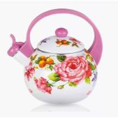 Чайник Lara LR00-20 Pink эмаль 2.2л со свистком
