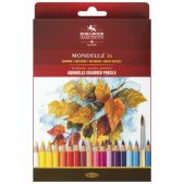 Карандаши цветные Koh-i-Noor 3719036001KZRU Mondeluz акварельные художественные 36 цветов, 3.8мм, заточенные, европодвес
