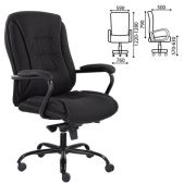 Кресло офисное UTFC Ровер CH-708, усиленное, нагрузка до 150 кг, ткань, черное