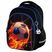 Рюкзак Brauberg 273158 OPTIMA, 2 отделения, с брелоком, Burning ball, 3D-панель, 36х27х18 см