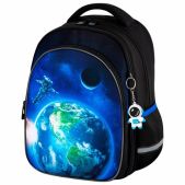 Рюкзак Brauberg 273159 OPTIMA, 2 отделения, с брелоком, Brave astronaut, 3D-панель, 36х27х18 см