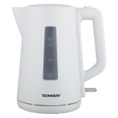 Чайник Sonnen 456374 KT-1303, 1.7 л, 2200 Вт, пластик, белый