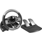 Игровой руль Defender 64367 Forsage GTR / ПК/ USB 3.0/ D-Pad - 8/ 12 кн.+ рычаг передач/ вибр. руля/блок газ+тормоз/присоски