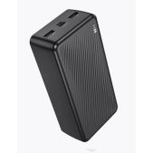 Аккумулятор внешний Borofone BJ55B черный 30000 mAh, 2USB 2.4A 22.5W+PD 20W быстрая зарядка с LED-индикатором