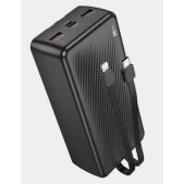 Аккумулятор внешний Borofone BJ57B черный 30000 mAh, 2USB 2.4A 22.5W+PD 20W быстрая зарядка с LED-индикатором