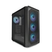 Корпус ATX без БП Xastra A407-4FC12A A407 4ARGB Black Mesh tempered glass 4x120мм ARGB PWM fans