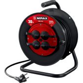 Удлинитель 30м Mirax 55051-30 ПВС, 3 х 2.5мм2, 3500 Вт, IP44, силовой на катушке