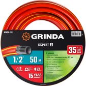 Шланг поливочный 50м Grinda 8-429005-1/2-50 Expert 3 ProLine, 1/2, 35 атм, трёхслойный, армированный