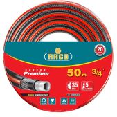 Шланг поливочный 50м Raco 40300-3/4-50 Premium, 3/4, 35 атм, пятислойный, усиленный двумя слоями армирования