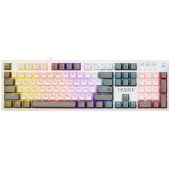 Клавиатура Defender 45472 GK-472 Dasher RU бело-серый, игровая, 104 кл./ переключатели YH red / радужн. подсветка
