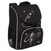 Ранец для мальчиков Grizzly RAm-585-4/1 SpaceMan Race анатомическая спинка, с мешком для обуви, 33х25х13 см