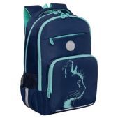 Рюкзак Grizzly RG-564-4/1 Azure школьный, анатомическая спинка, 2 отделения, для девочек, 40х25х13 см