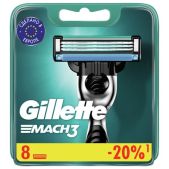 Сменные кассеты для бритья Gillette Mach3, 8 шт