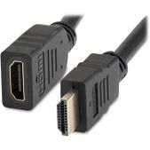 Кабель-удлинитель аудио-видео Buro HDMI (m)/HDMI (f) 1.5м. позолоч.конт. черный (BU-HDMI2.0-EXTND-1.5M)