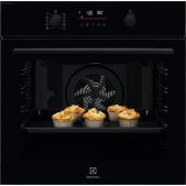 Духовой электрический шкаф Electrolux EOD6F77WZ с конвекцией, приготовление на пару, объем 72 л, утапливаемые переключатели, 9 режимов, очистка каталитическая, 3 стекла в дверце, направляющие проволочные + телескопические 1 уровень, термощуп