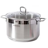 Кастрюля 6.0л Kukmara ORN-CA6024G Orion 6.0 л, нержавеющая сталь 18/10, комбинированная полировка, крышка стекло, для индукционных плит