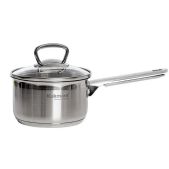 Ковш 1.0л Kukmara ORN-LDL1014G Orion 1.0 л, нержавеющая сталь 18/10, комбинированная полировка, крышка стекло, для индукционных плит
