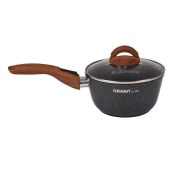 Ковш 1.5л Kukmara кгг0156а Granit Ultraсиний 1.5л с носиком со съемной ручкой, со стекл. крышкой, синий, алюминий, антипригарное покрытие