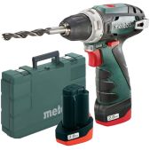 Дрель-шуруповерт аккумуляторная Metabo 600080500 PowerMaxx BS Basic патрон быстрозажимной кейс в комплекте