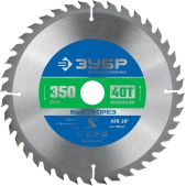 Диск пильный Зубр 36901-350-50-40_z01 Быстрорез Профессионал, 350 x 50мм, 40Т, по дереву