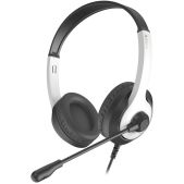 Гарнитура A4-Tech Fstyler FH100U PANDA бело-черный 2м накладные USB оголовье