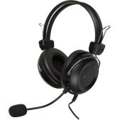 Гарнитура A4-Tech HU-35 черный 2м накладные USB оголовье