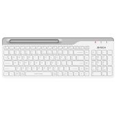 Клавиатура A4-Tech FBK25 White Fstyler FBK25 бело-серый USB беспроводная BT/Radio slim мультимедийная