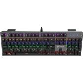 Клавиатура Oklick 499578 970G Dark Knight механическая черно-серебристый USB for gamer LED