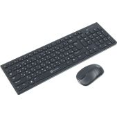 Комплект клавиатура + мышь Oklick 1062000 220M черный USB беспроводная slim мультимедийная