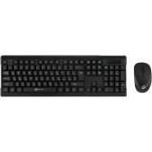 Комплект клавиатура + мышь Oklick 412900 230M :черный USB беспроводная