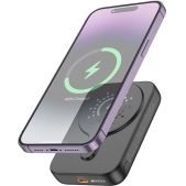 Аккумулятор мобильный Hoco J117A Esteem 10000mAh QC/PD 20W 2A USB-C беспров.зар. черный