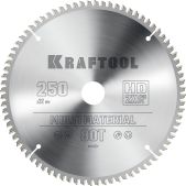 Диск пильный Kraftool 36953-250-32 Multi Material, 250 х 32мм, 80Т, по алюминию