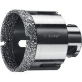 Коронка Зубр 29865-55 АВК Профессионал, d 55мм, М14, 15мм кромка, вакуумная алмазная
