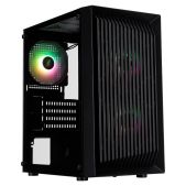 Корпус mATX Без БП 1STPlayer BS-2-BK-3F7 black.SIR BS-2 ARGB Black 3x120мм ARGB fans