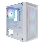 Корпус mATX Без БП 1STPlayer BS-2-WH-3F7-W Black.SIR BS-2 ARGB White 3x120мм ARGB fans