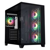 Корпус ATX Без БП 1STPlayer MV8-TP-BK-3FC7R-1FC7 MegaVIEW MV8-TP ARGB Black 4x120мм ARGB fans