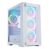 Корпус mATX Без БП 1STPlayer T4-G-WH-4FS7-W Trilobite T4-G Glass ARGB White 4x120мм ARGB fans