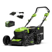 Газонокосилка аккумуляторная Greenworks GD40LM46SP 2506807UH 40В, 46см, самоходная, б/щетc 1хАКБ 8Ач и Зарядное устройство