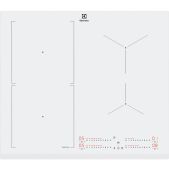 Варочная индукционная панель Electrolux CIS62450FW на 4 конфорки, сенсорный слайдер DirectAccess, SenseCookBoil, Stop&Go, PowerBoost и Bridge, мощность: 7.8-11.7 кВт, независимая установка, размеры ШхГ : 59x52 см, белый цвет