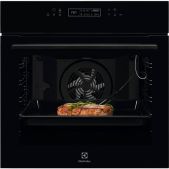 Духовой электрический шкаф Electrolux COE7P31B с конвекцией, сенсорное управление, объем 72 л, 11 режимов, автопрограммы, очистка пиролитическая, 3 стекла в дверце, направляющие проволочные+Телескопические направляющие TR2LV, термощуп