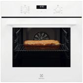 Духовой электрический шкаф Electrolux EOF5F50BV с конвекцией, приготовление на пару, объем 65 л, 8 режимов, очистка каталитическая, 2 стекла в дверце, направляющие проволочные + телескопические 1 уровень белый цвет