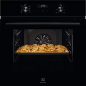 Духовой электрический шкаф Electrolux EOD5C70BZ с паром SteamBake, цвет -чёрный, утапливаемые переключатели, таймер отключения, отложенный старт, будильник, хромированные направляющие из нержавеющей стали Easy Entry, телескопические направляющие
