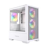 Корпус mATX Без БП Powercase CMMB315W-A4 Mistral Micro B315W, Tempered Glass, 4x 120мм ARGB PWM Fan, белый