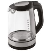 Чайник Scarlett SC-EK27G19, 2.2 л, 2200 Вт, закрытый нагревательный элемент, стекло, черный