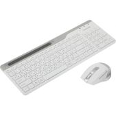 Комплект беспроводной (клавиатура + мышь) A4-Tech FB2535C ICY White Fstyler белый/серый USB Bluetooth/Радио slim
