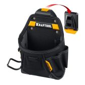 Сумка для инструментов Kraftool 38775 KP-6 с быстросъёмным креплением FastClip, 6 карманов и петель, 240 х 250мм, поясная