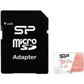 Карта памяти MicroSDXC 512Gb Silicon Power SP512GbSTXDV3V20SP Superior + adapter