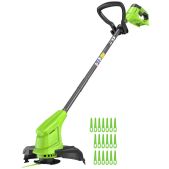Триммер аккумуляторный Greenworks 2113307SA G24LT251, 24В, 25см с 1хАКБ 2Ач и Зарядное устройство